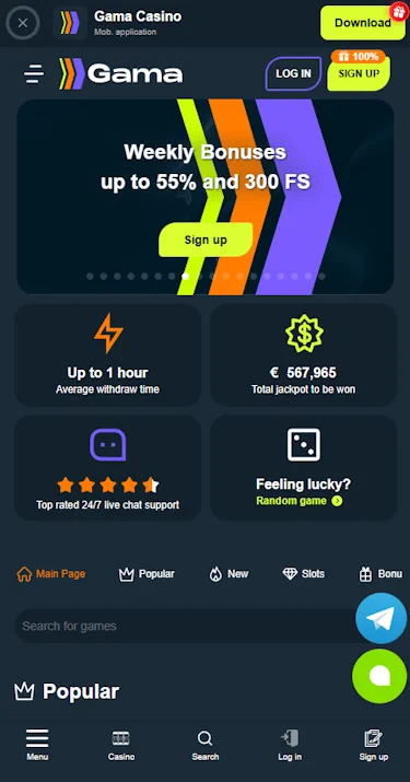 Gama Casino Online